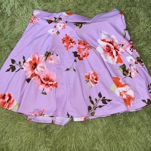 floral purple skirt
